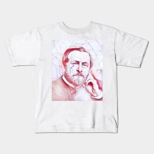 Hippolyte Taine Portrait | Hippolyte Taine Artwork | Line Art Kids T-Shirt